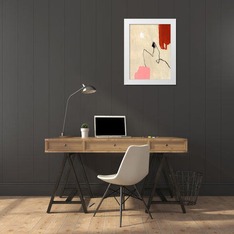 Terra Rosa Abstract II White Modern Wood Framed Art Print by Green, Jacob