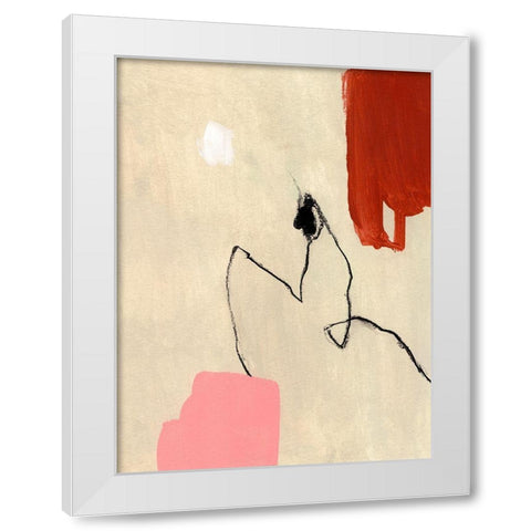 Terra Rosa Abstract II White Modern Wood Framed Art Print by Green, Jacob