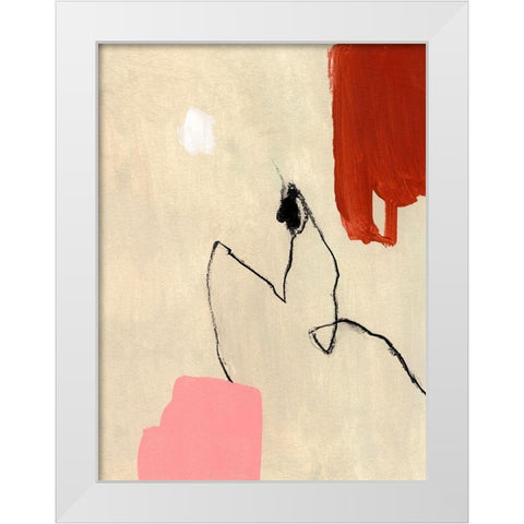 Terra Rosa Abstract II White Modern Wood Framed Art Print by Green, Jacob