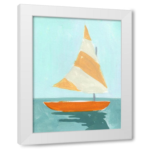 Small Sail I White Modern Wood Framed Art Print by Green, Jacob
