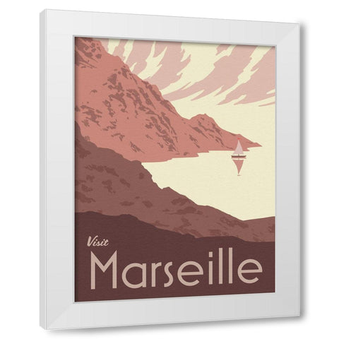 French Coast I White Modern Wood Framed Art Print by Green, Jacob