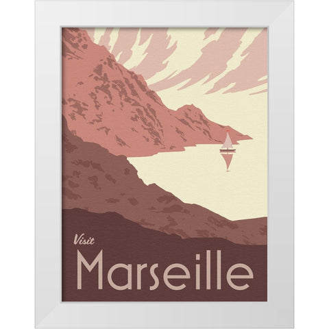 French Coast I White Modern Wood Framed Art Print by Green, Jacob