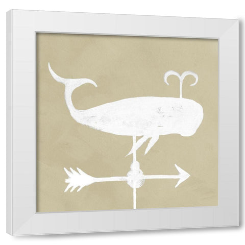 Weathervane III White Modern Wood Framed Art Print by Green, Jacob