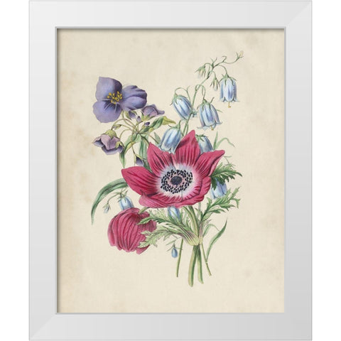 Antique Garden Bouquet I White Modern Wood Framed Art Print by Vision Studio