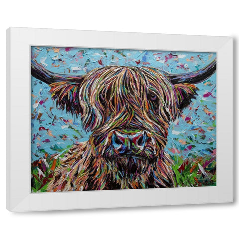 Cow From Another Planet I White Modern Wood Framed Art Print by Vitaletti, Carolee