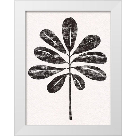 Pressed Tropical Leaf II White Modern Wood Framed Art Print by Warren, Annie