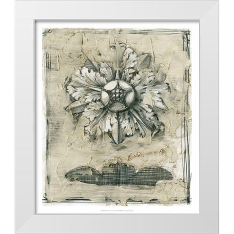 Printed Decorative Ornament II White Modern Wood Framed Art Print by Harper, Ethan