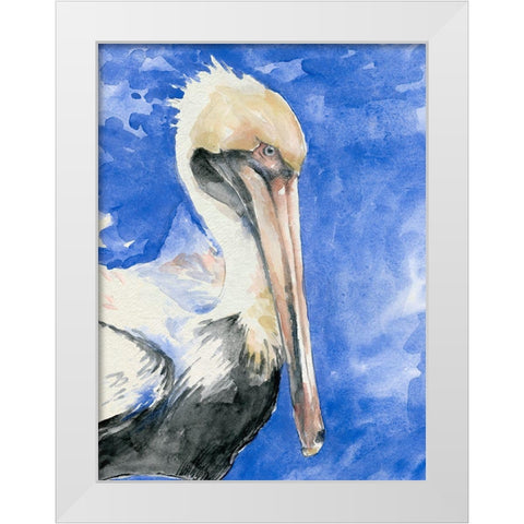 Pelican Pool I White Modern Wood Framed Art Print by Parker, Jennifer Paxton