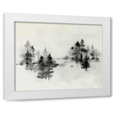 Inked Pine Forest I White Modern Wood Framed Art Print by Caroline, Emma