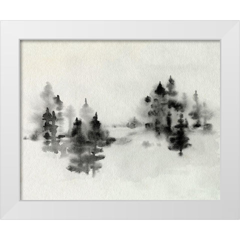 Inked Pine Forest I White Modern Wood Framed Art Print by Caroline, Emma