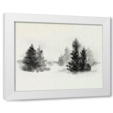 Inked Pine Forest IV White Modern Wood Framed Art Print by Caroline, Emma