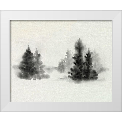 Inked Pine Forest IV White Modern Wood Framed Art Print by Caroline, Emma