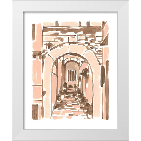 Blush Architecture Study III White Modern Wood Framed Art Print by Vess, June Erica