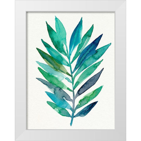 Palm Frond Flow II White Modern Wood Framed Art Print by Warren, Annie
