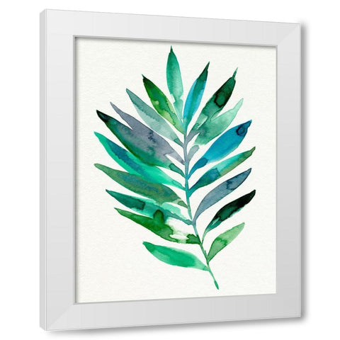 Palm Frond Flow III White Modern Wood Framed Art Print by Warren, Annie