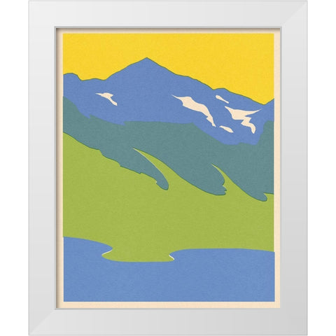 Bright Glacial Lake I White Modern Wood Framed Art Print by Green, Jacob