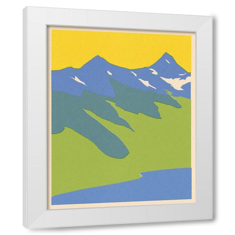 Bright Glacial Lake II White Modern Wood Framed Art Print by Green, Jacob