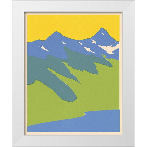 Bright Glacial Lake II White Modern Wood Framed Art Print by Green, Jacob