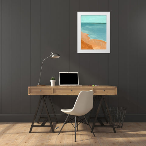 Out on the Sandbar II White Modern Wood Framed Art Print by Green, Jacob
