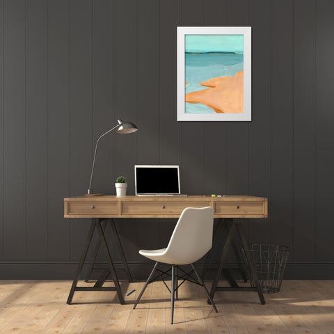 Out on the Sandbar III White Modern Wood Framed Art Print by Green, Jacob