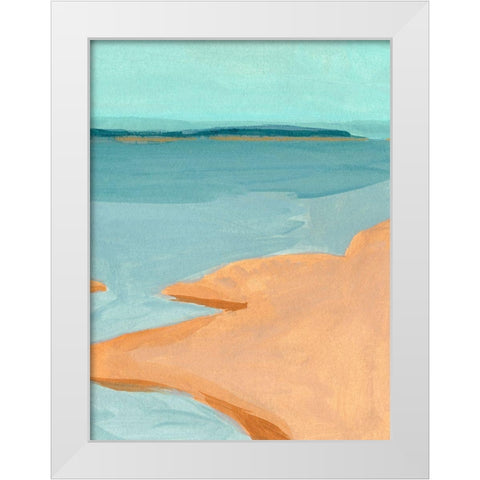 Out on the Sandbar III White Modern Wood Framed Art Print by Green, Jacob