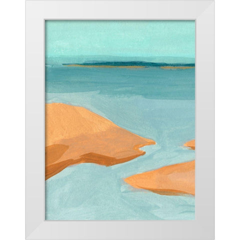 Out on the Sandbar IV White Modern Wood Framed Art Print by Green, Jacob