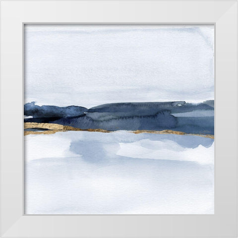 Bluish Haze I White Modern Wood Framed Art Print by Green, Jacob