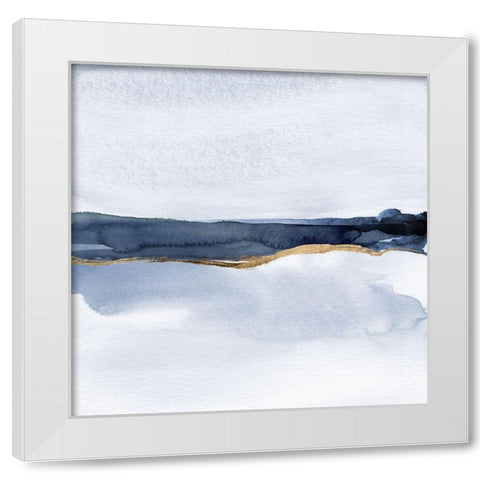 Bluish Haze II White Modern Wood Framed Art Print by Green, Jacob