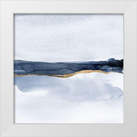 Bluish Haze II White Modern Wood Framed Art Print by Green, Jacob
