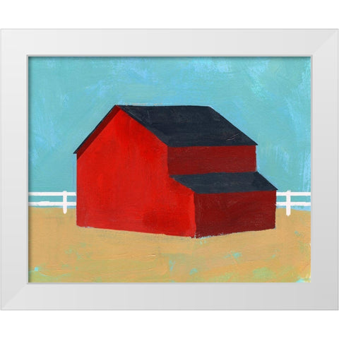 Big Red One II White Modern Wood Framed Art Print by Green, Jacob