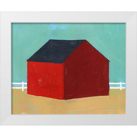 Big Red One III White Modern Wood Framed Art Print by Green, Jacob