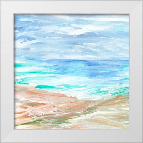 Sand Strokes III White Modern Wood Framed Art Print by Warren, Annie