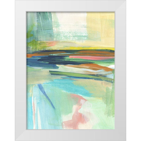 Radiant Horizon II White Modern Wood Framed Art Print by Warren, Annie