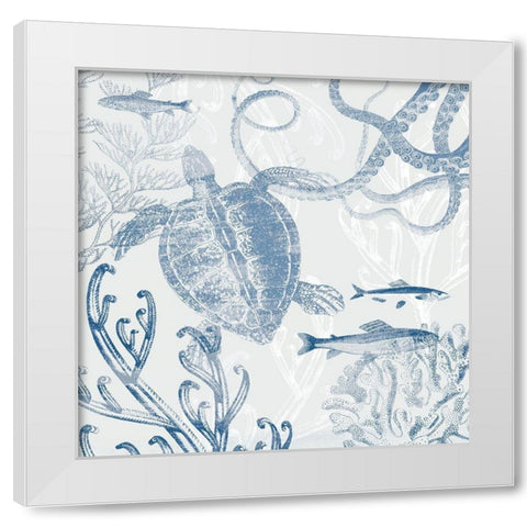 Seabed Scene II White Modern Wood Framed Art Print by Barnes, Victoria