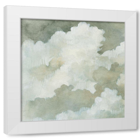 Quiet Clouds I White Modern Wood Framed Art Print by Caroline, Emma