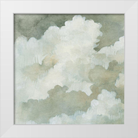Quiet Clouds I White Modern Wood Framed Art Print by Caroline, Emma