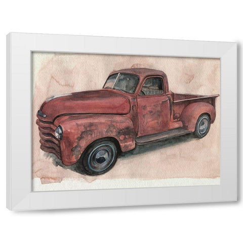 Antique Pickup I White Modern Wood Framed Art Print by Parker, Jennifer Paxton