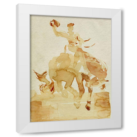 Coffee Cowboy I White Modern Wood Framed Art Print by Parker, Jennifer Paxton