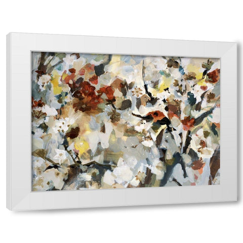 Floweresque II White Modern Wood Framed Art Print by Maas, Jodi