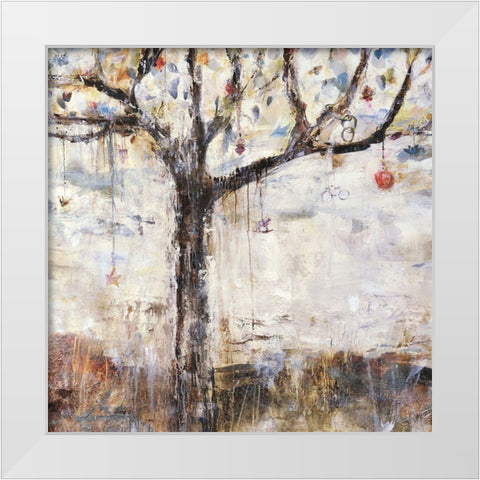 The Charming Tree White Modern Wood Framed Art Print by Maas, Jodi