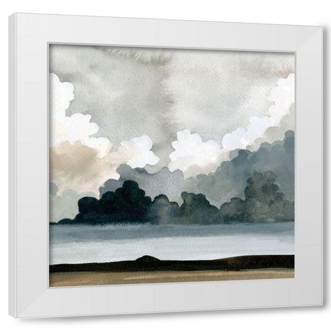 Western Storm II White Modern Wood Framed Art Print by Caroline, Emma