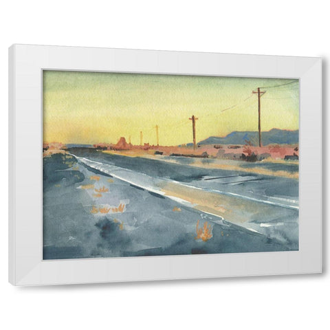 Deserted Highway I White Modern Wood Framed Art Print by Parker, Jennifer Paxton