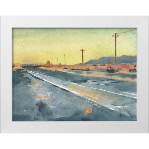 Deserted Highway I White Modern Wood Framed Art Print by Parker, Jennifer Paxton