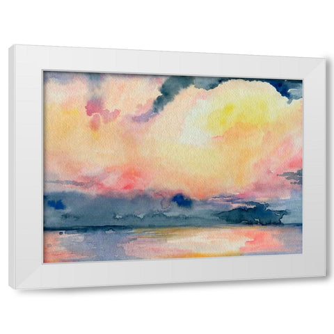 Prism Seascape III White Modern Wood Framed Art Print by Parker, Jennifer Paxton