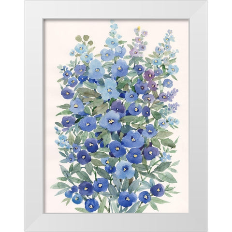 A Patch of Wildflowers II White Modern Wood Framed Art Print by Nichols, Tim