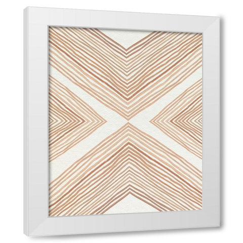 Diametric Clementine I White Modern Wood Framed Art Print by Caroline, Emma