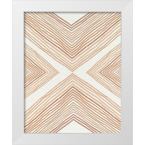 Diametric Clementine I White Modern Wood Framed Art Print by Caroline, Emma