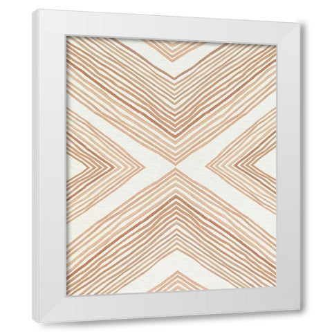 Diametric Clementine II White Modern Wood Framed Art Print by Caroline, Emma