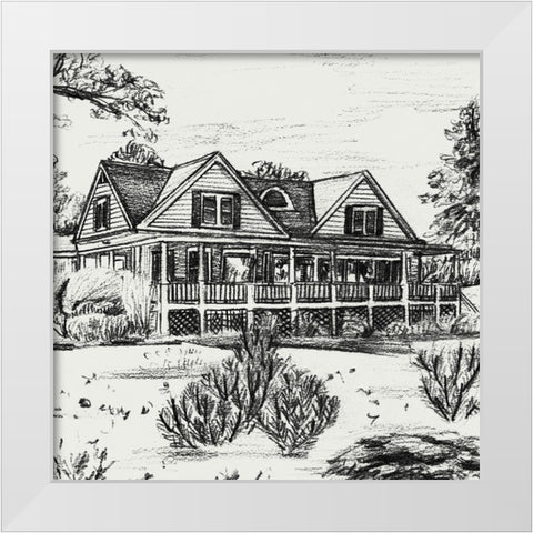 Sweet Home I White Modern Wood Framed Art Print by Wang, Melissa