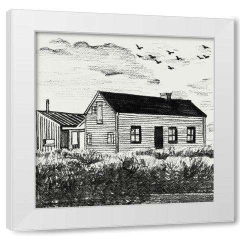 Sweet Home III White Modern Wood Framed Art Print by Wang, Melissa